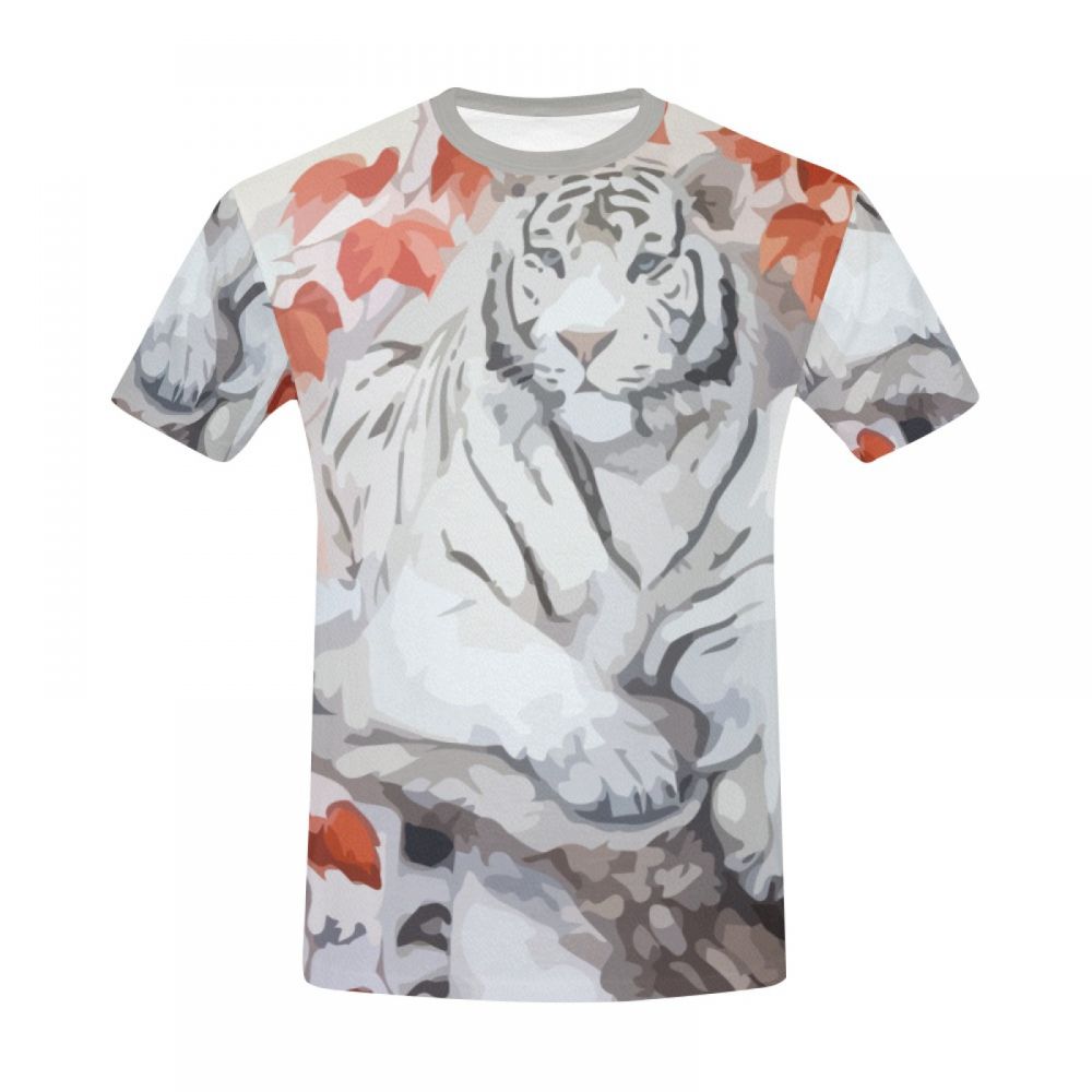 Camiseta Corta México Cortejo Del Tigre Del Arte Abstracto Hombre