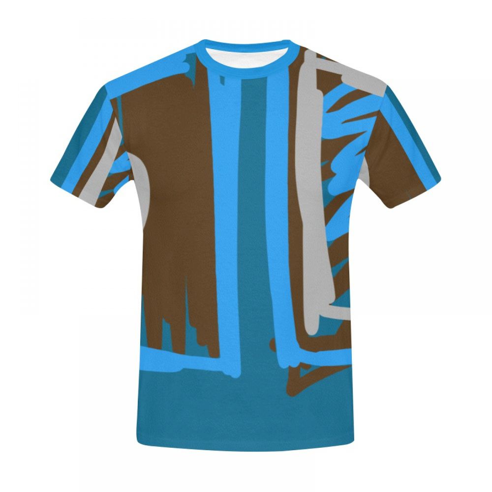 Camiseta Corta México Arte Digital Azul Hombre