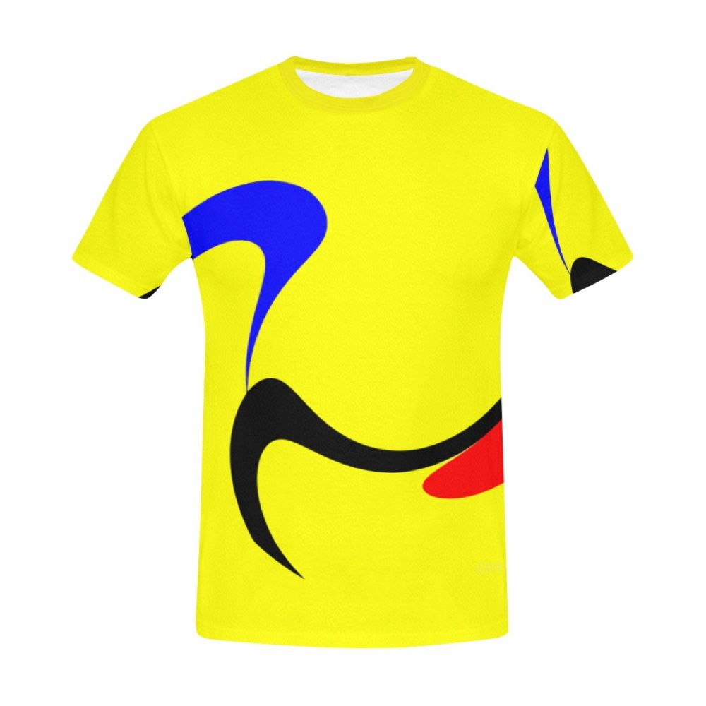Camiseta Corta México Arte Digital Amarillo Hombre