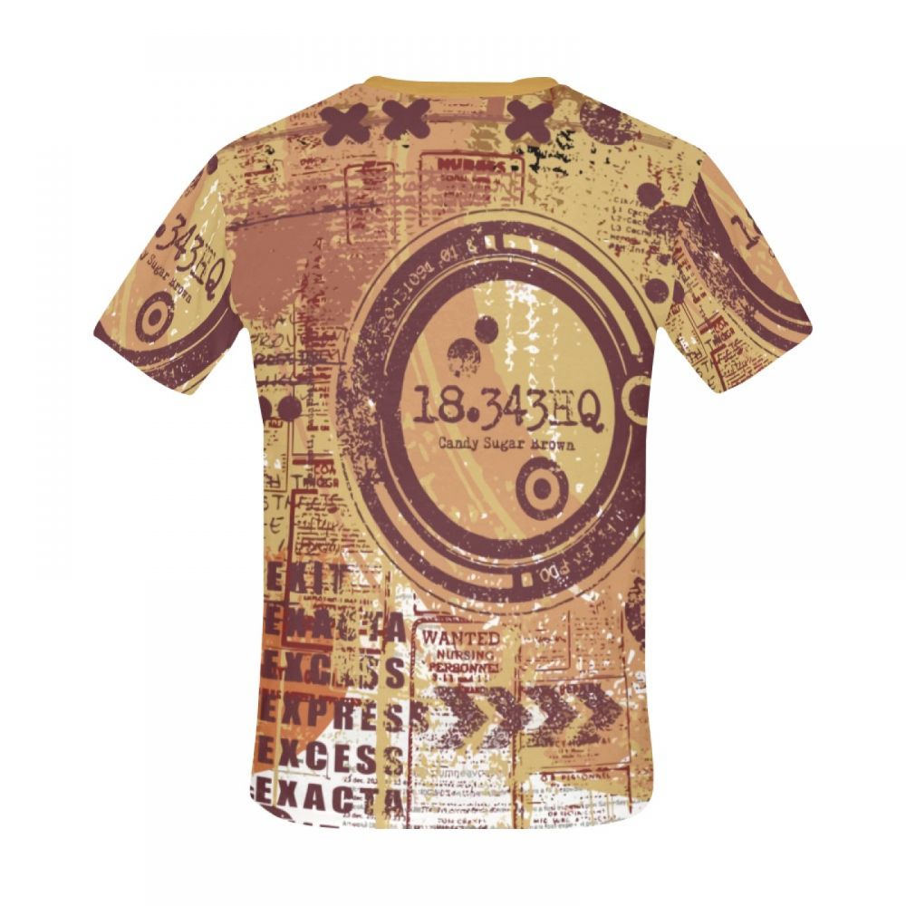 Camiseta Corta México Arte Conceptual Caramelo Azúcar Marrón Hombre