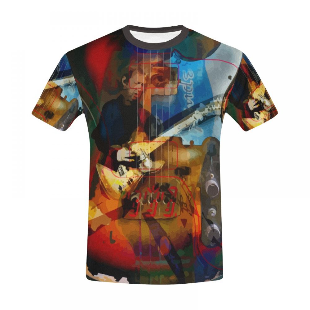 Camiseta Corta México Arte Músico Memorial Guitarrista Hombre