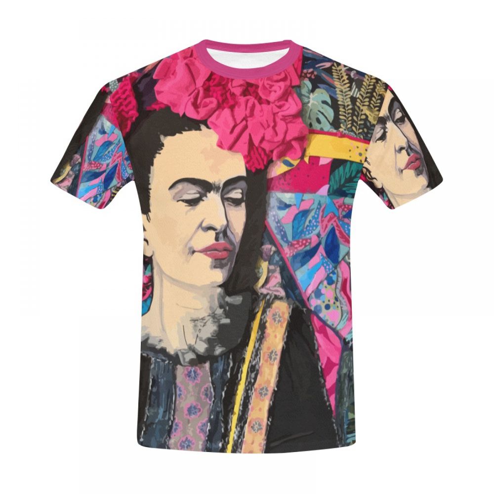 Camiseta Corta México Arte De Personajes Frida Kahlo Hombre