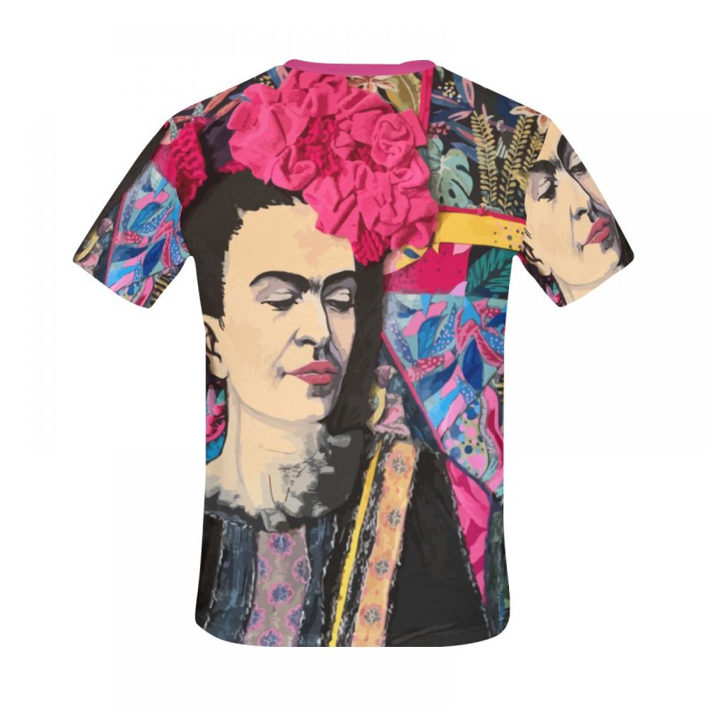 Camiseta Corta México Arte De Personajes Frida Kahlo Hombre