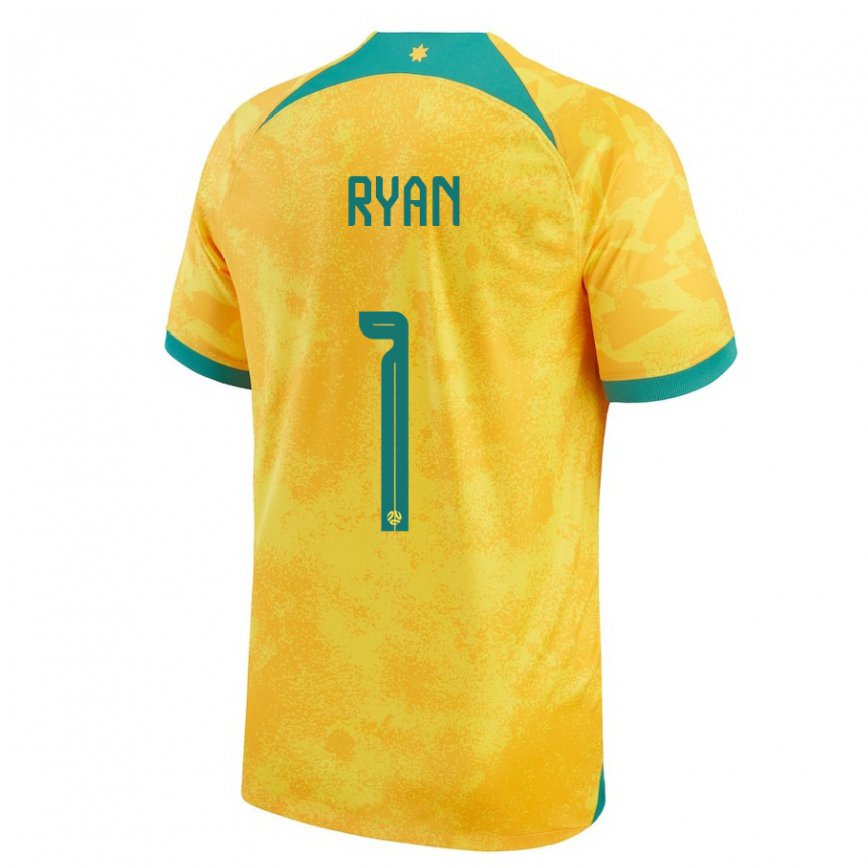 Niño Camiseta Australia Mathew Ryan #1 Dorado 1ª Equipación 22-24 México