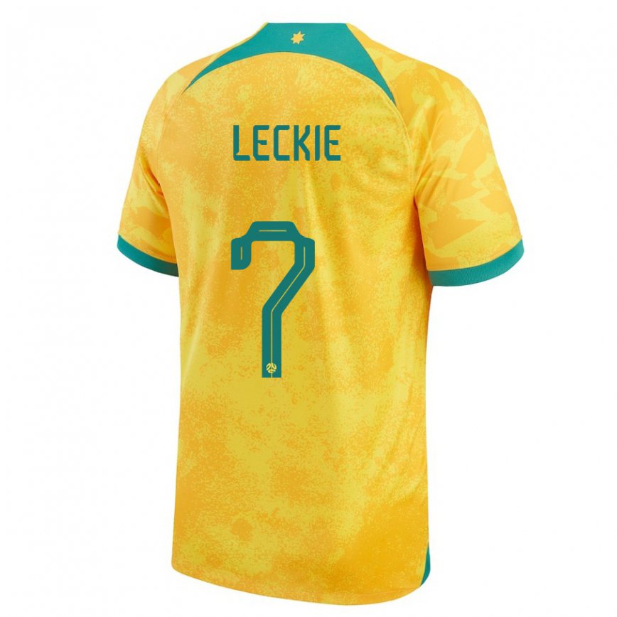 Niño Camiseta Australia Mathew Leckie #7 Dorado 1ª Equipación 22-24 México