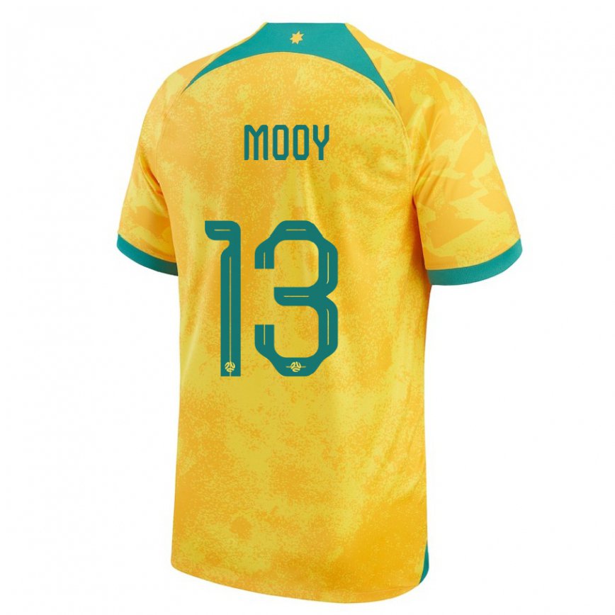 Niño Camiseta Australia Aaron Mooy #13 Dorado 1ª Equipación 22-24 México
