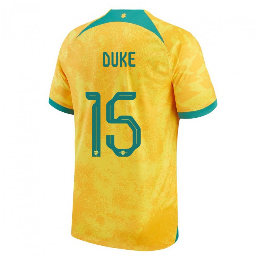 Niño Camiseta Australia Mitchell Duke #15 Dorado 1ª Equipación 22-24 México