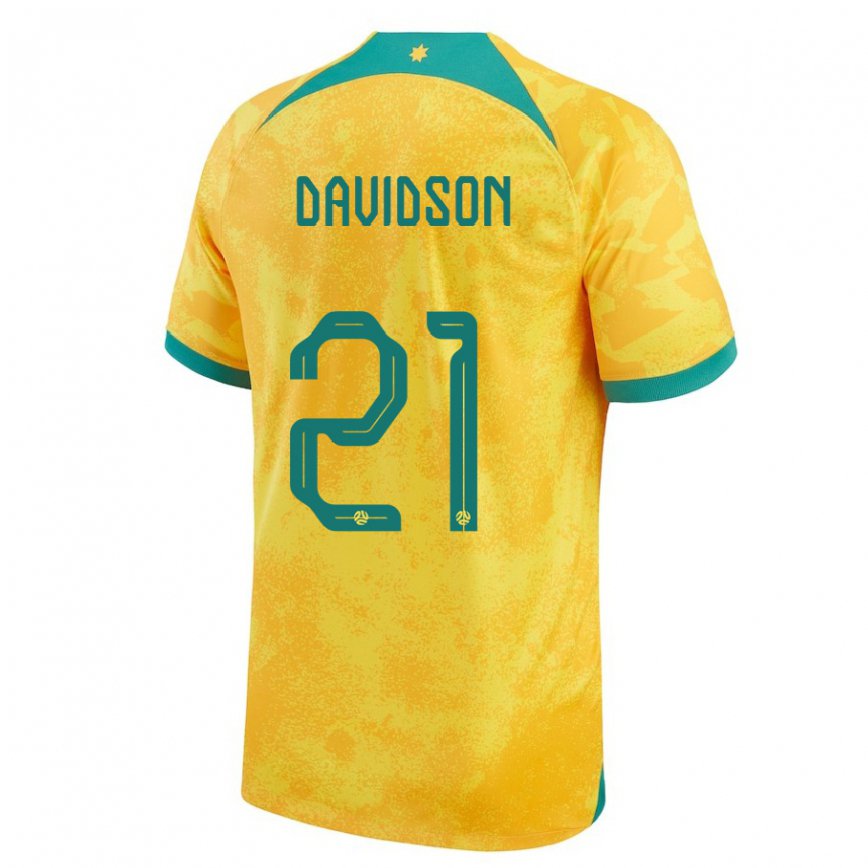 Niño Camiseta Australia Jason Davidson #21 Dorado 1ª Equipación 22-24 México