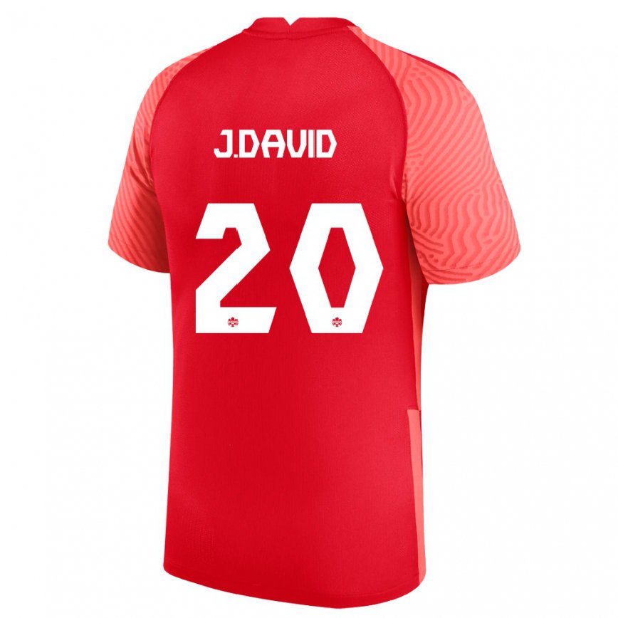 Niño Camiseta Canadá Jonathan David #20 Rojo 1ª Equipación 22-24 México