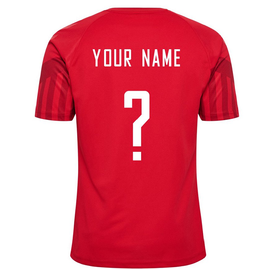 Niño Camiseta Dinamarca Su Nombre #0 Rojo 1ª Equipación 22-24 México