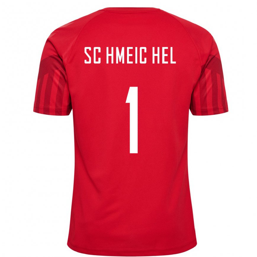 Niño Camiseta Dinamarca Kasper Schmeichel #1 Rojo 1ª Equipación 22-24 México
