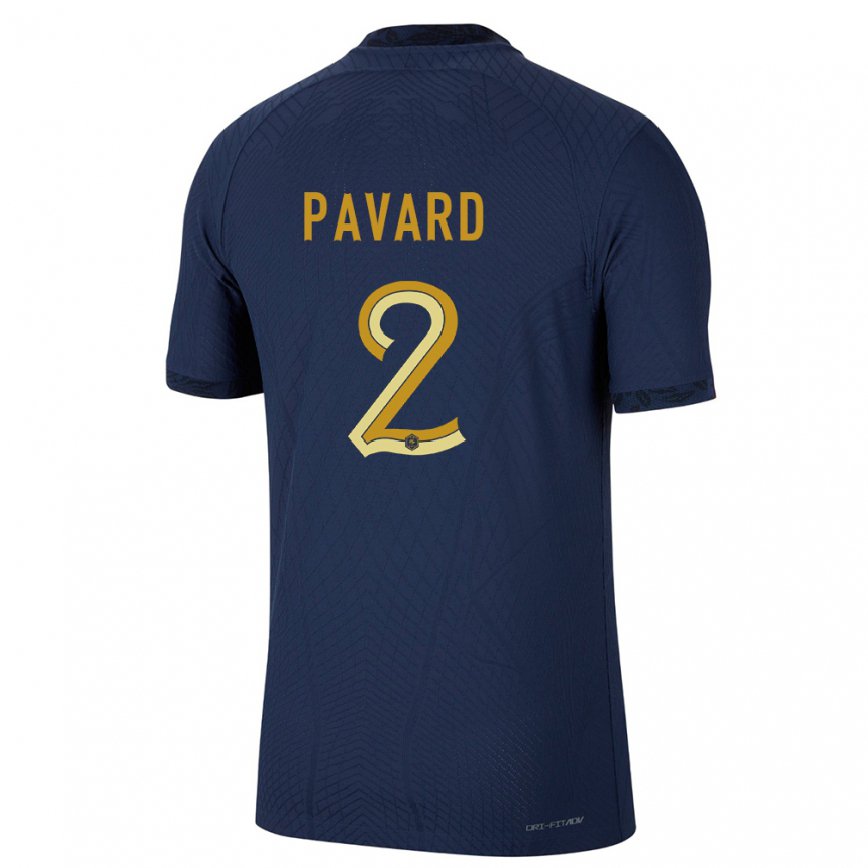 Niño Camiseta Francia Benjamin Pavard #2 Azul Marino 1ª Equipación 22-24 México