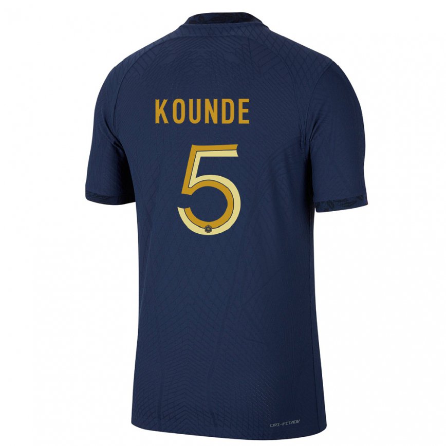 Niño Camiseta Francia Jules Kounde #5 Azul Marino 1ª Equipación 22-24 México