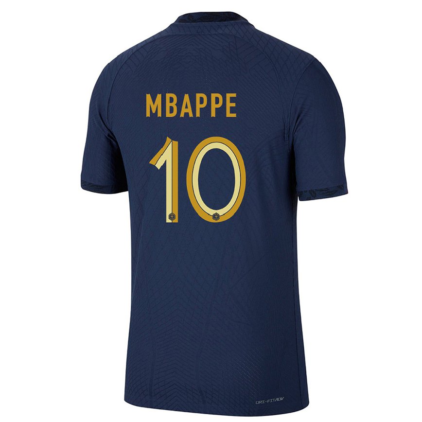 Niño Camiseta Francia Kylian Mbappe #10 Azul Marino 1ª Equipación 22-24 México