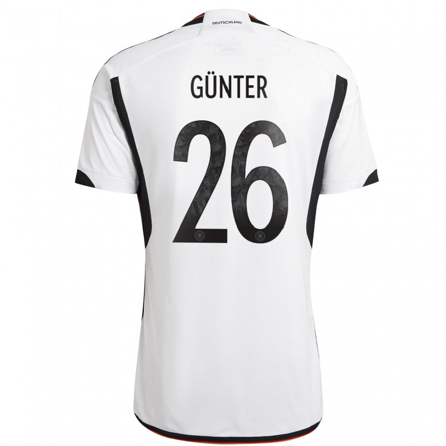 Niño Camiseta Alemania Christian Günter #26 Blanco Negro 1ª Equipación 22-24 México