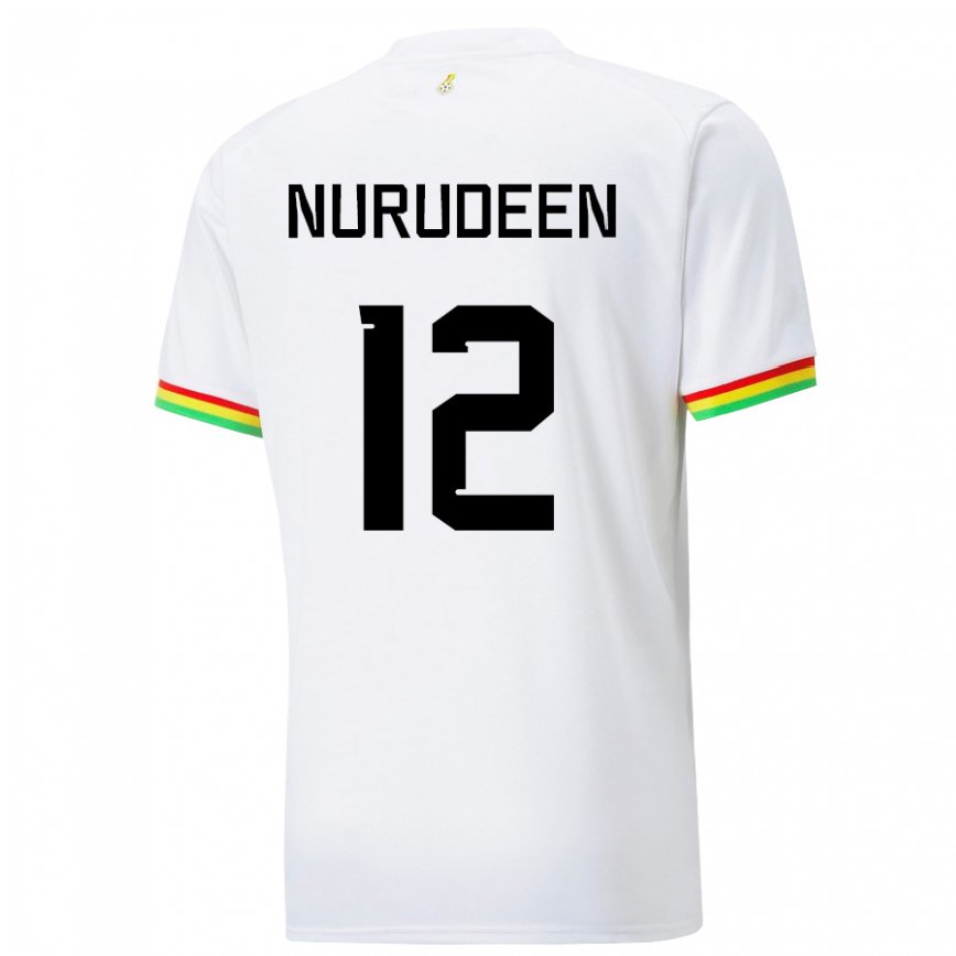 Niño Camiseta Ghana Abdul Nurudeen #12 Blanco 1ª Equipación 22-24 México