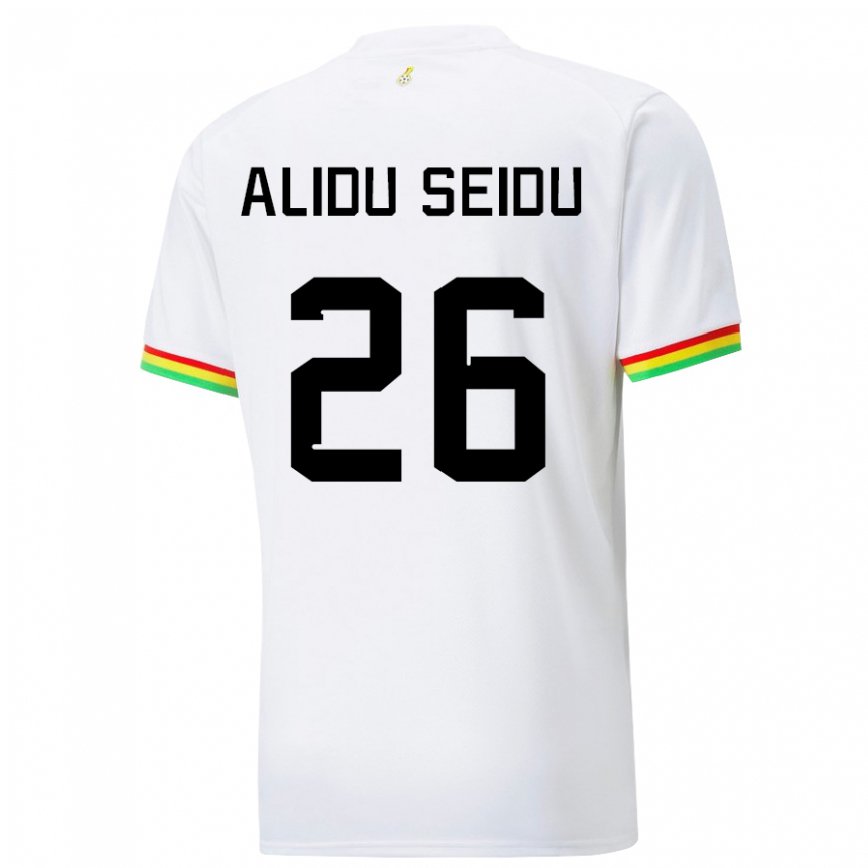 Niño Camiseta Ghana Alidu Seidu #26 Blanco 1ª Equipación 22-24 México
