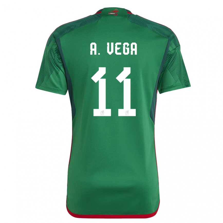 Niño Camiseta México Alexis Vega #11 Verde 1ª Equipación 22-24 México