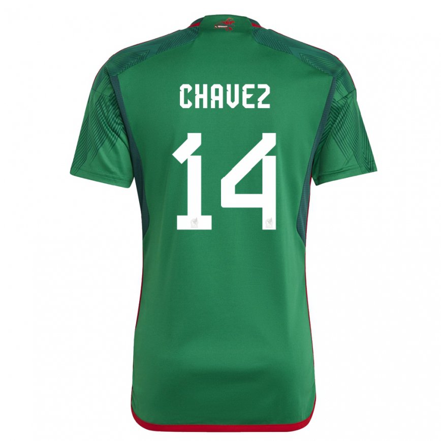 Niño Camiseta México Luis Chavez #14 Verde 1ª Equipación 22-24 México