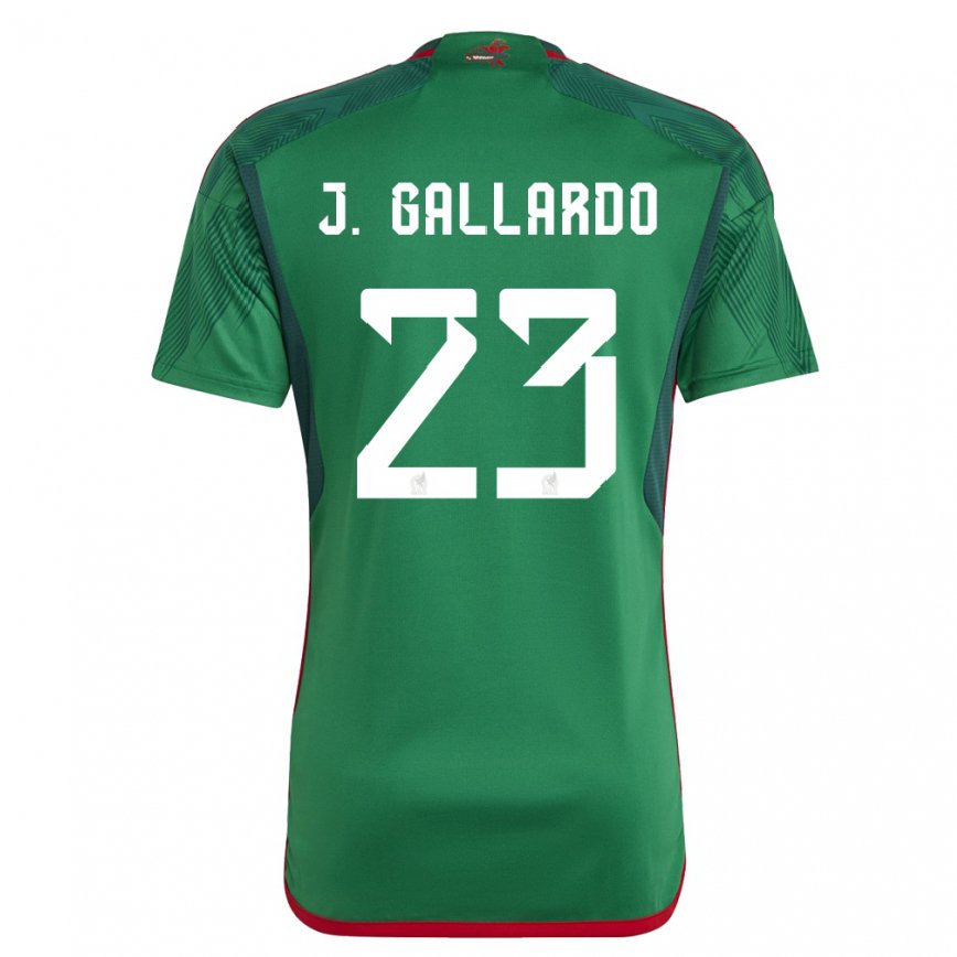 Niño Camiseta México Jesus Gallardo #23 Verde 1ª Equipación 22-24 México