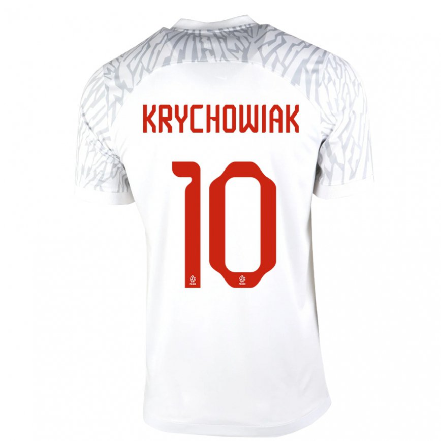 Niño Camiseta Polonia Grzegorz Krychowiak #10 Blanco 1ª Equipación 22-24 México