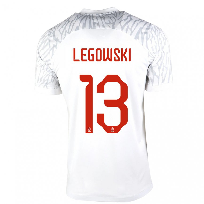 Niño Camiseta Polonia Mateusz Legowski #13 Blanco 1ª Equipación 22-24 México