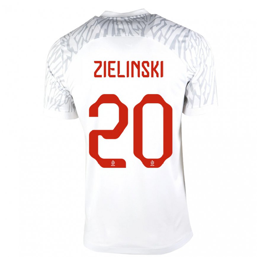 Niño Camiseta Polonia Piotr Zielinski #20 Blanco 1ª Equipación 22-24 México