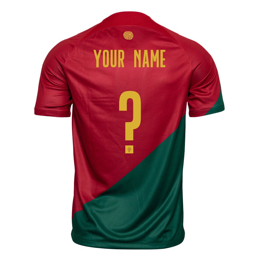 Niño Camiseta Portugal Su Nombre #0 Rojo Verde 1ª Equipación 22-24 México
