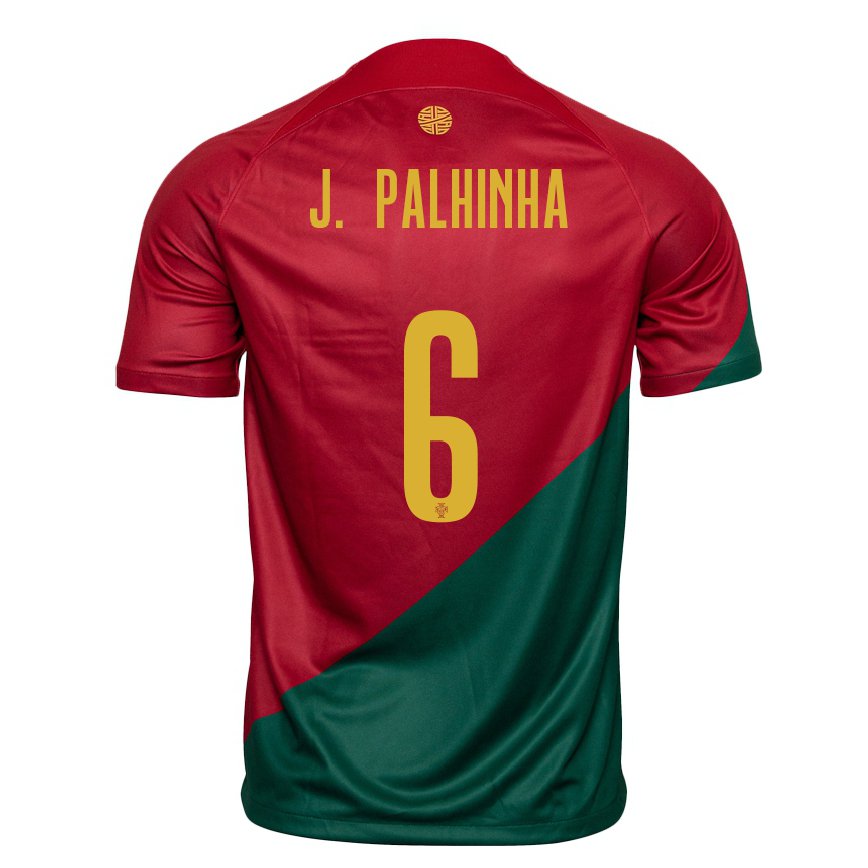 Niño Camiseta Portugal Joao Palhinha #6 Rojo Verde 1ª Equipación 22-24 México