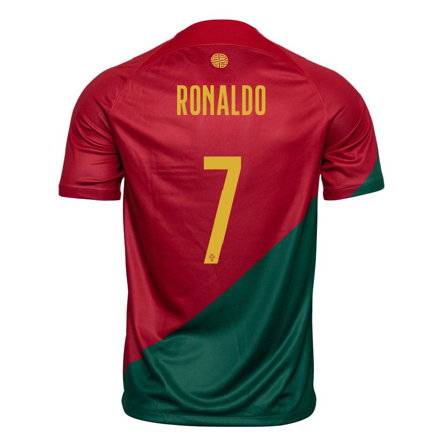 Niño Camiseta Portugal Cristiano Ronaldo #7 Rojo Verde 1ª Equipación 22-24 México