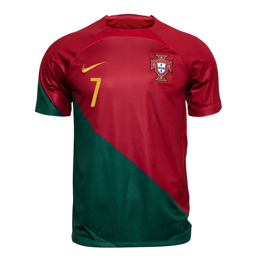 Niño Camiseta Portugal Cristiano Ronaldo #7 Rojo Verde 1ª Equipación 22-24  México