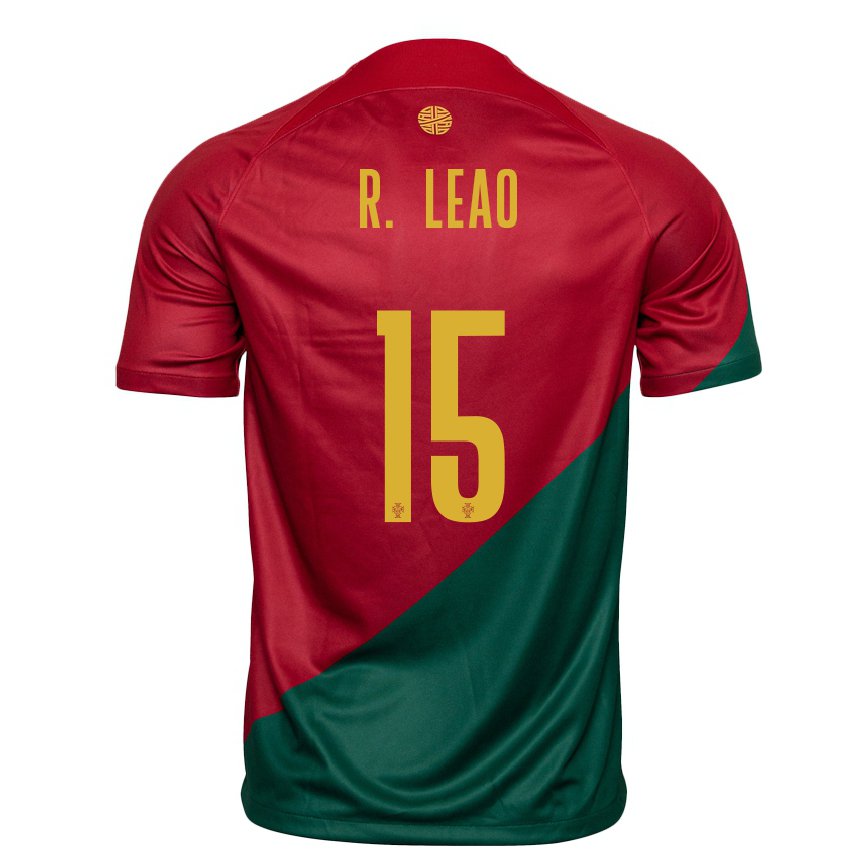 Niño Camiseta Portugal Rafael Leao #15 Rojo Verde 1ª Equipación 22-24 México
