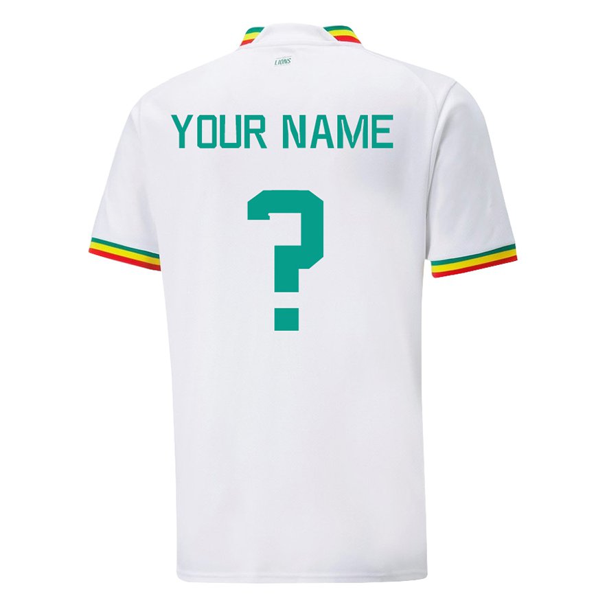 Niño Camiseta Senegal Su Nombre #0 Blanco 1ª Equipación 22-24 México