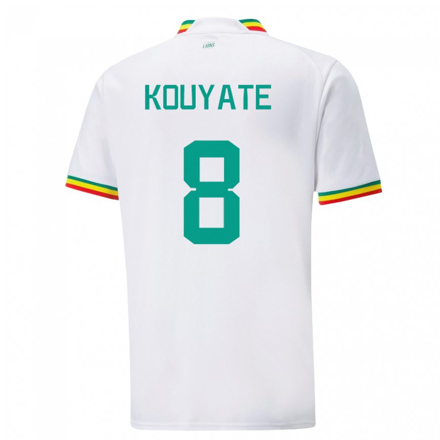 Niño Camiseta Senegal Cheikhou Kouyate #8 Blanco 1ª Equipación 22-24 México