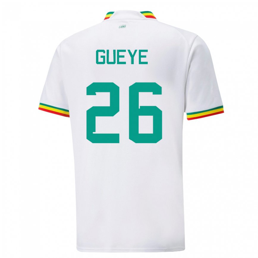 Niño Camiseta Senegal Pape Gueye #26 Blanco 1ª Equipación 22-24 México