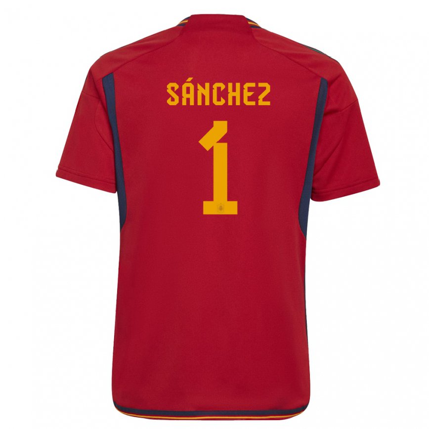 Niño Camiseta España Robert Sanchez #1 Rojo 1ª Equipación 22-24 México