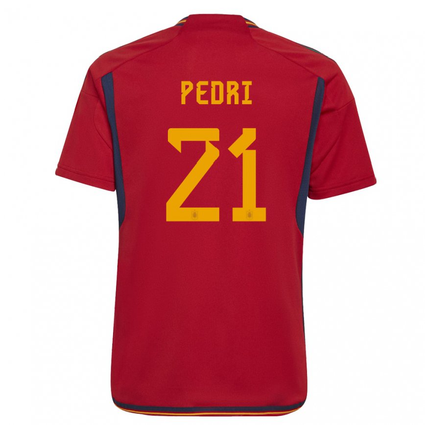 Niño Camiseta España Pedri #21 Rojo 1ª Equipación 22-24 México