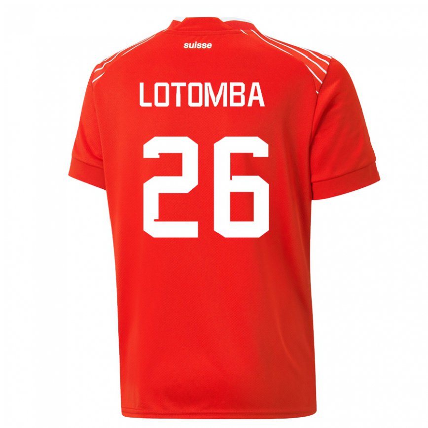 Niño Camiseta Suiza Jordan Lotomba #26 Rojo 1ª Equipación 22-24 México