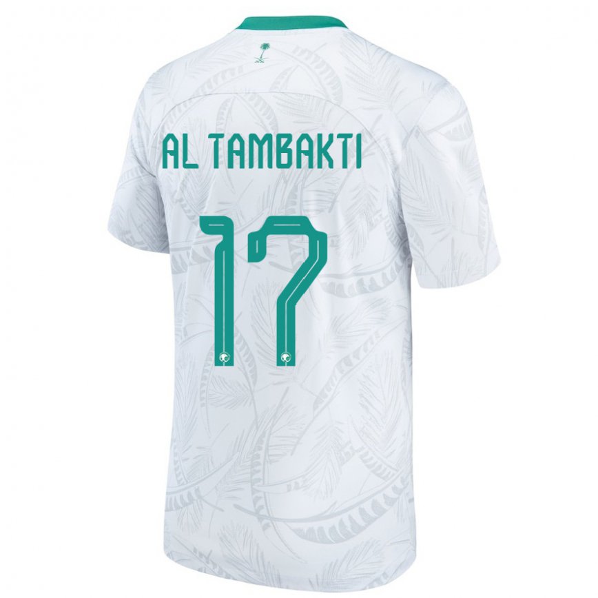 Niño Camiseta Arabia Saudita Hassan Al Tambakti #17 Blanco 1ª Equipación 22-24 México
