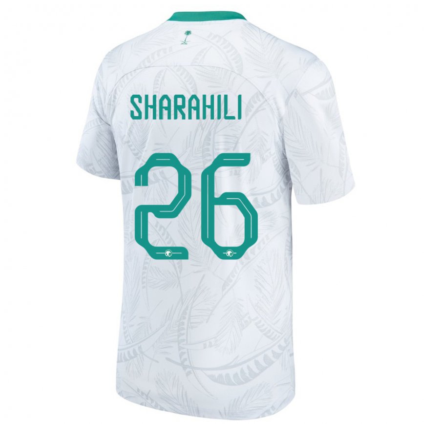 Niño Camiseta Arabia Saudita Riyadh Sharahili #26 Blanco 1ª Equipación 22-24 México