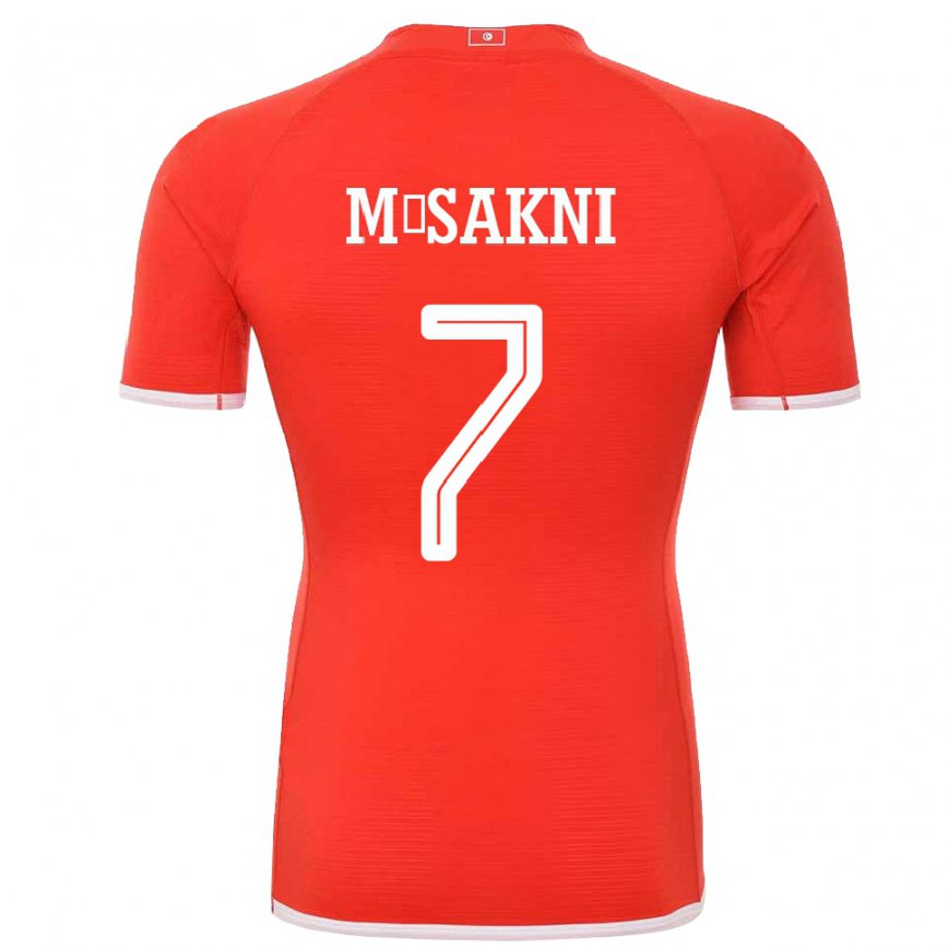 Niño Camiseta Túnez Youssef M Sakni #7 Rojo 1ª Equipación 22-24 México