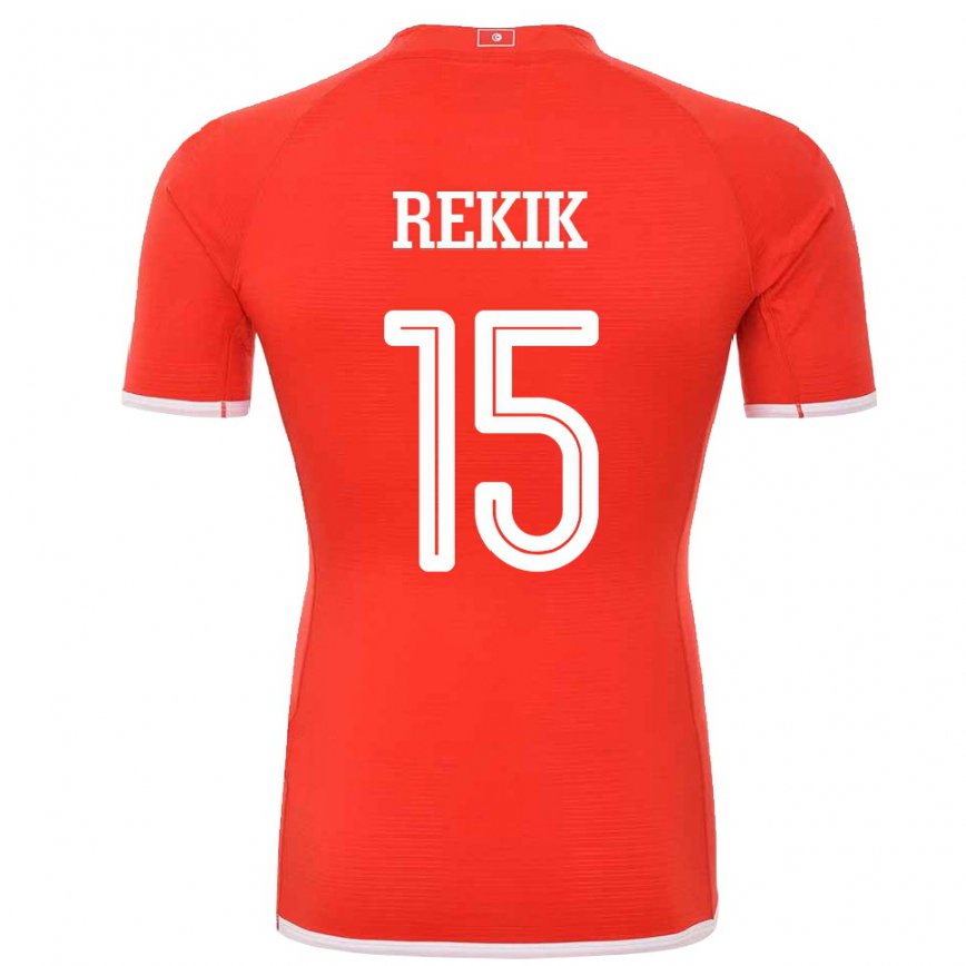 Niño Camiseta Túnez Omar Rekik #15 Rojo 1ª Equipación 22-24 México