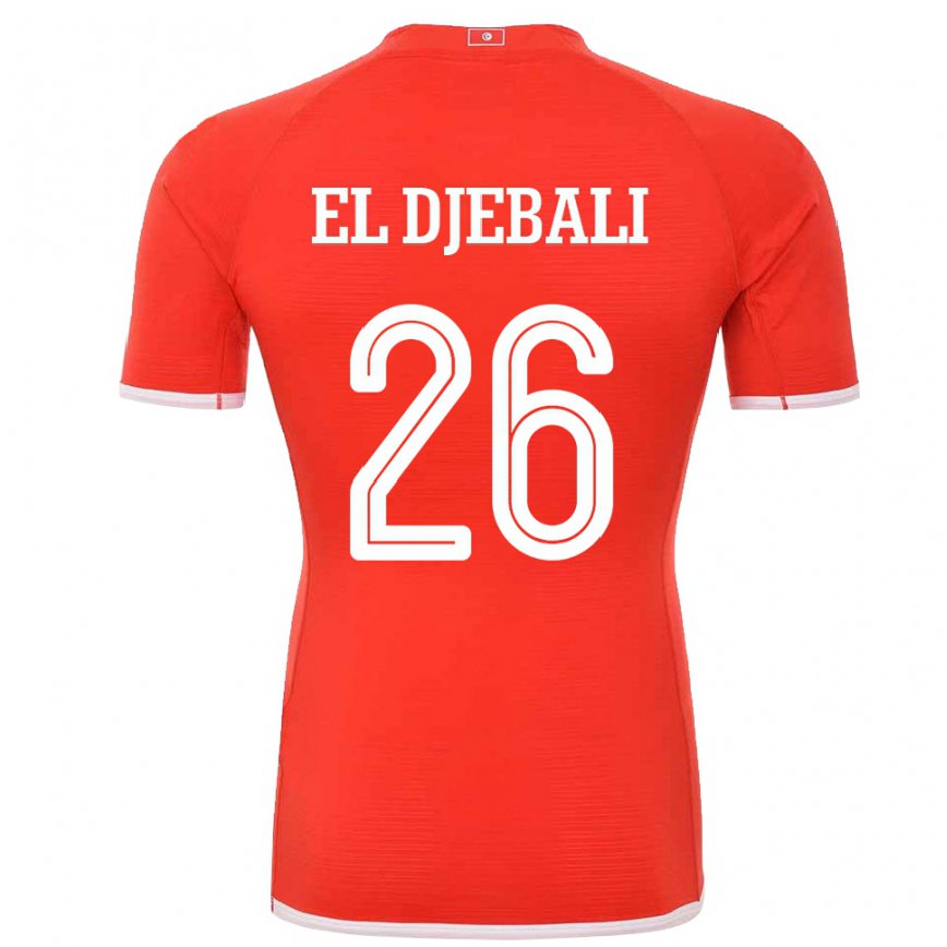 Niño Camiseta Túnez Chaim El Djebali #26 Rojo 1ª Equipación 22-24 México