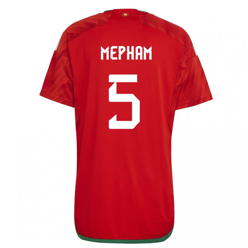 Niño Camiseta Gales Chris Mepham #5 Rojo 1ª Equipación 22-24 México