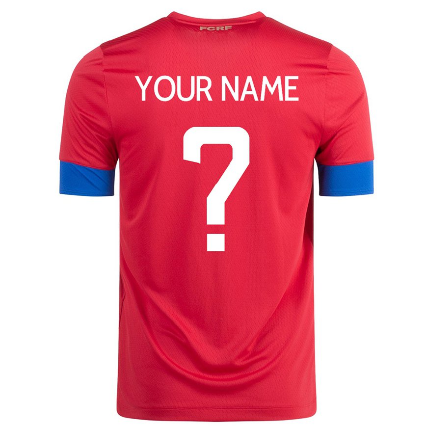 Niño Camiseta Costa Rica Su Nombre #0 Rojo 1ª Equipación 22-24 México