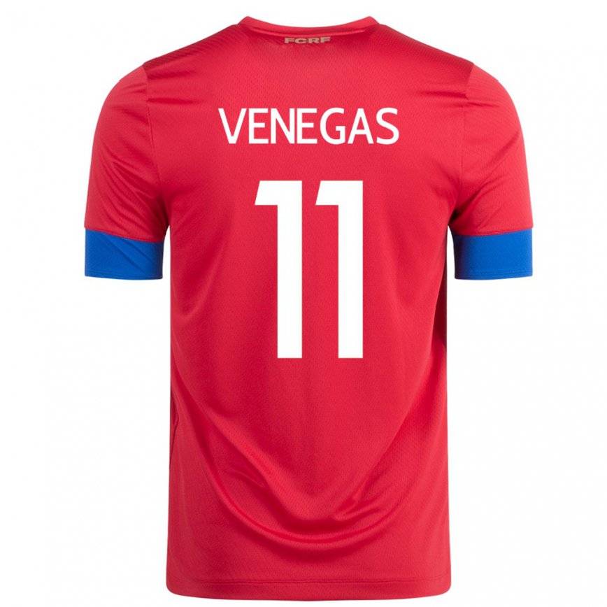 Niño Camiseta Costa Rica Johan Venegas #11 Rojo 1ª Equipación 22-24 México