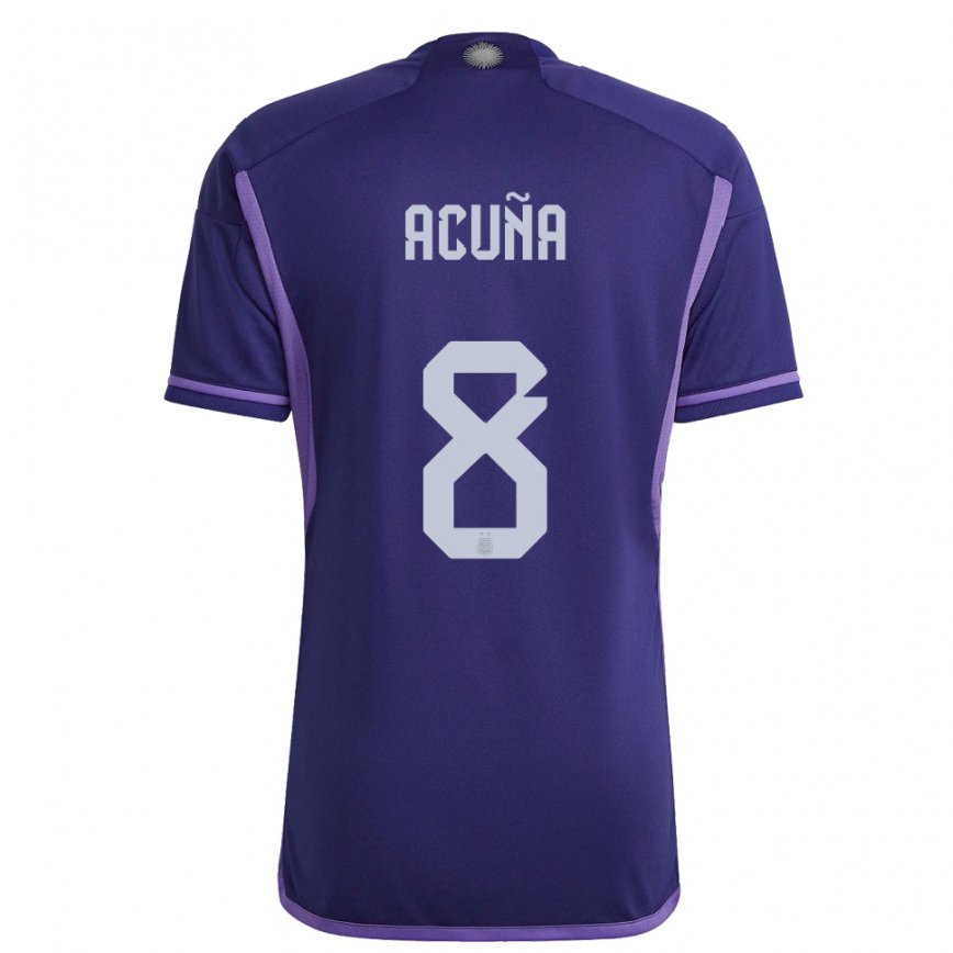 Niño Camiseta Argentina Marcos Acuna #8 Morado 2ª Equipación 22-24 México