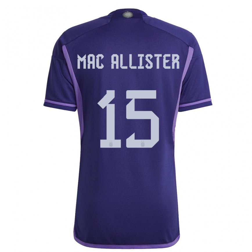 Niño Camiseta Argentina Alexis Mac Allister #15 Morado 2ª Equipación 22-24 México