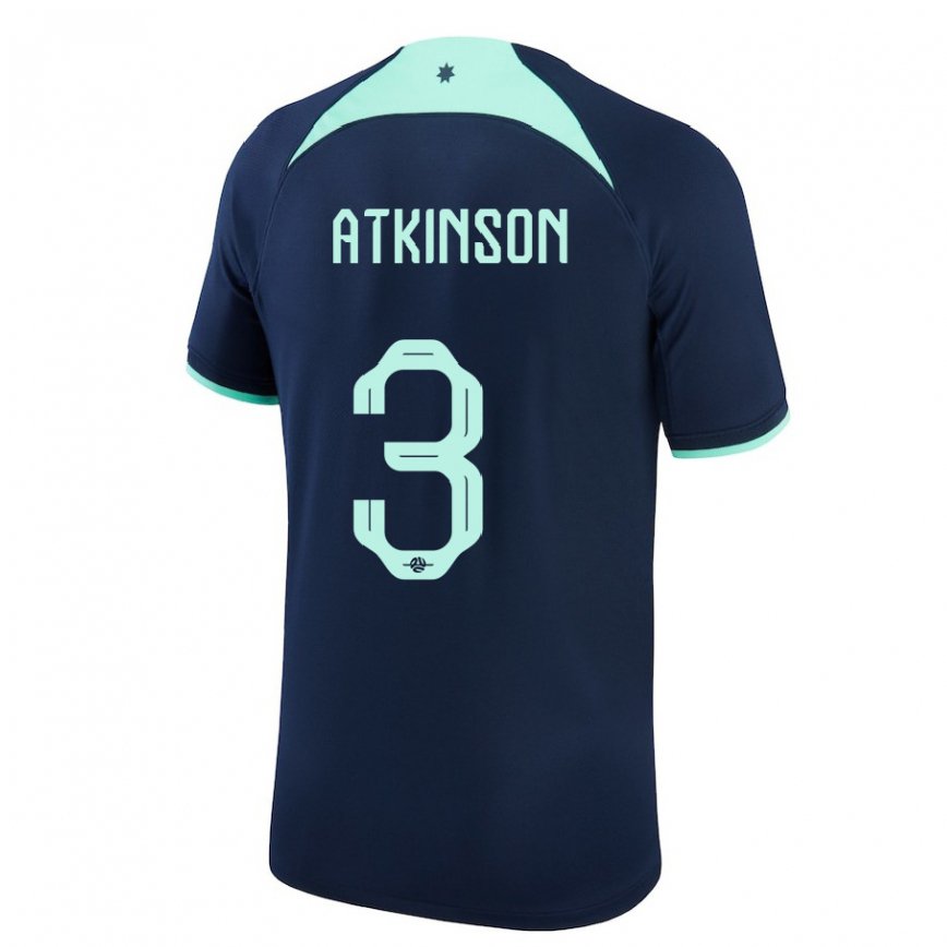 Niño Camiseta Australia Nathaniel Atkinson #3 Azul Oscuro 2ª Equipación 22-24 México