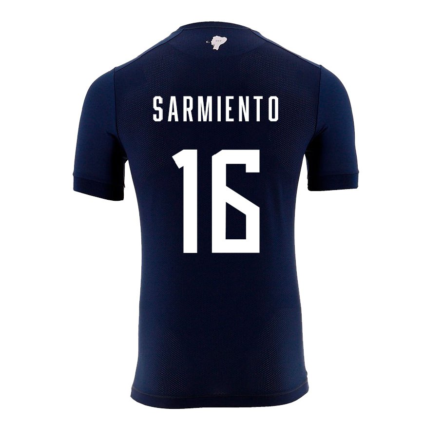 Niño Camiseta Ecuador Jeremy Sarmiento #16 Azul Marino 2ª Equipación 22-24 México